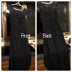 Women’s Navy Sleeveless floor length dress