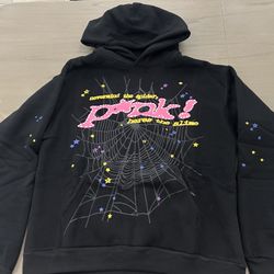 Black Sp5der Hoodie Size Large 