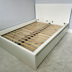 IKEA Malm full Bed Frame With Storage Drawers