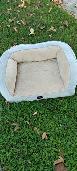 40"Wide Bolster Couch Dog & Cat Bed with Removable Cover, Tan