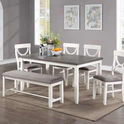 Tax Refund Sale 💥6pc White/Gray Dining Set
