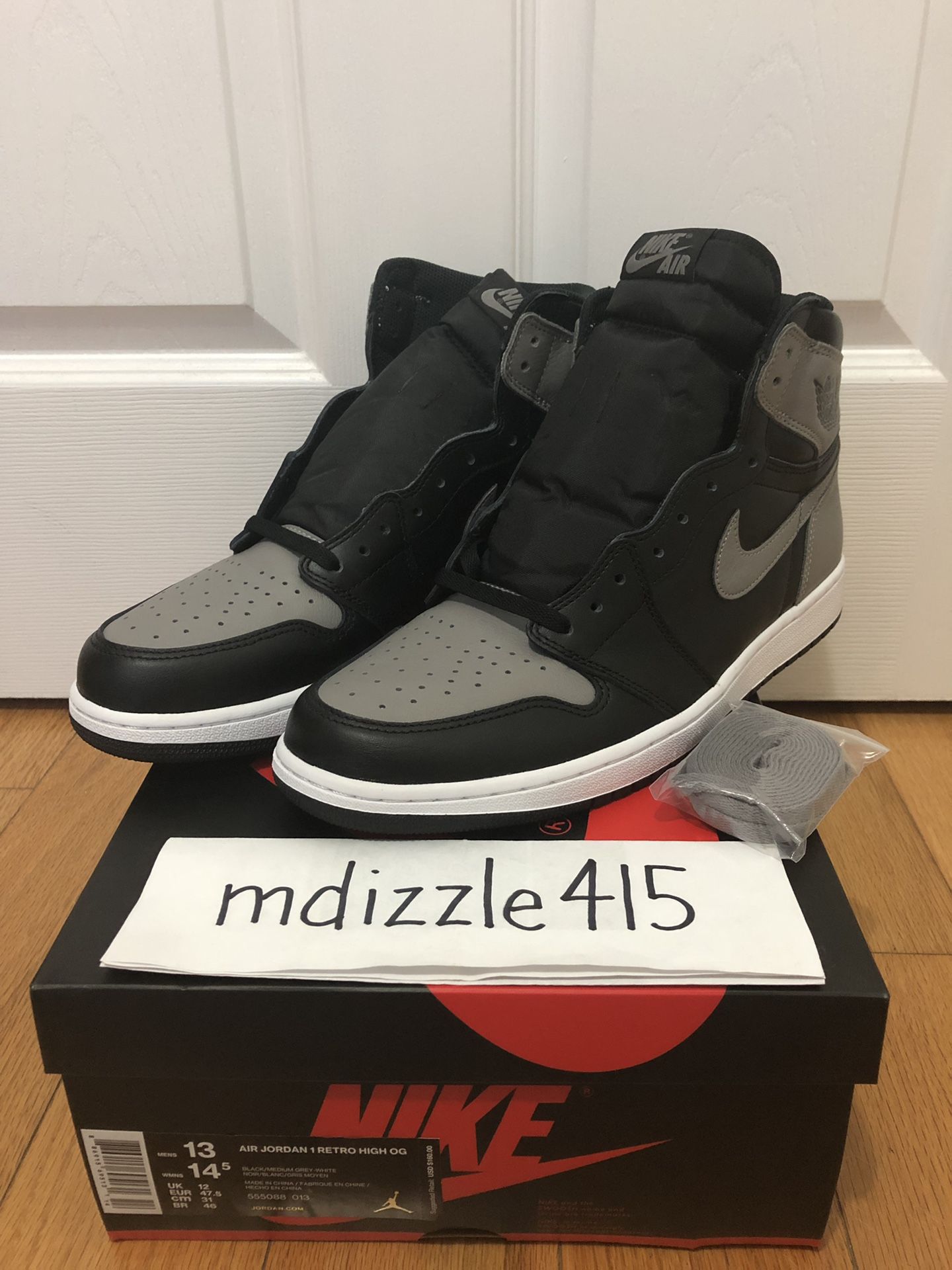 DS sz. 13 2018 Jordan 1 OG High Shadow