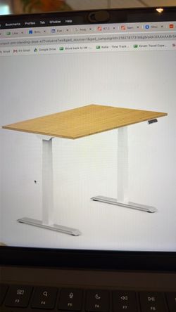 FlexiSpot Electric Standing Desk — Bamboo, 48” x 30”