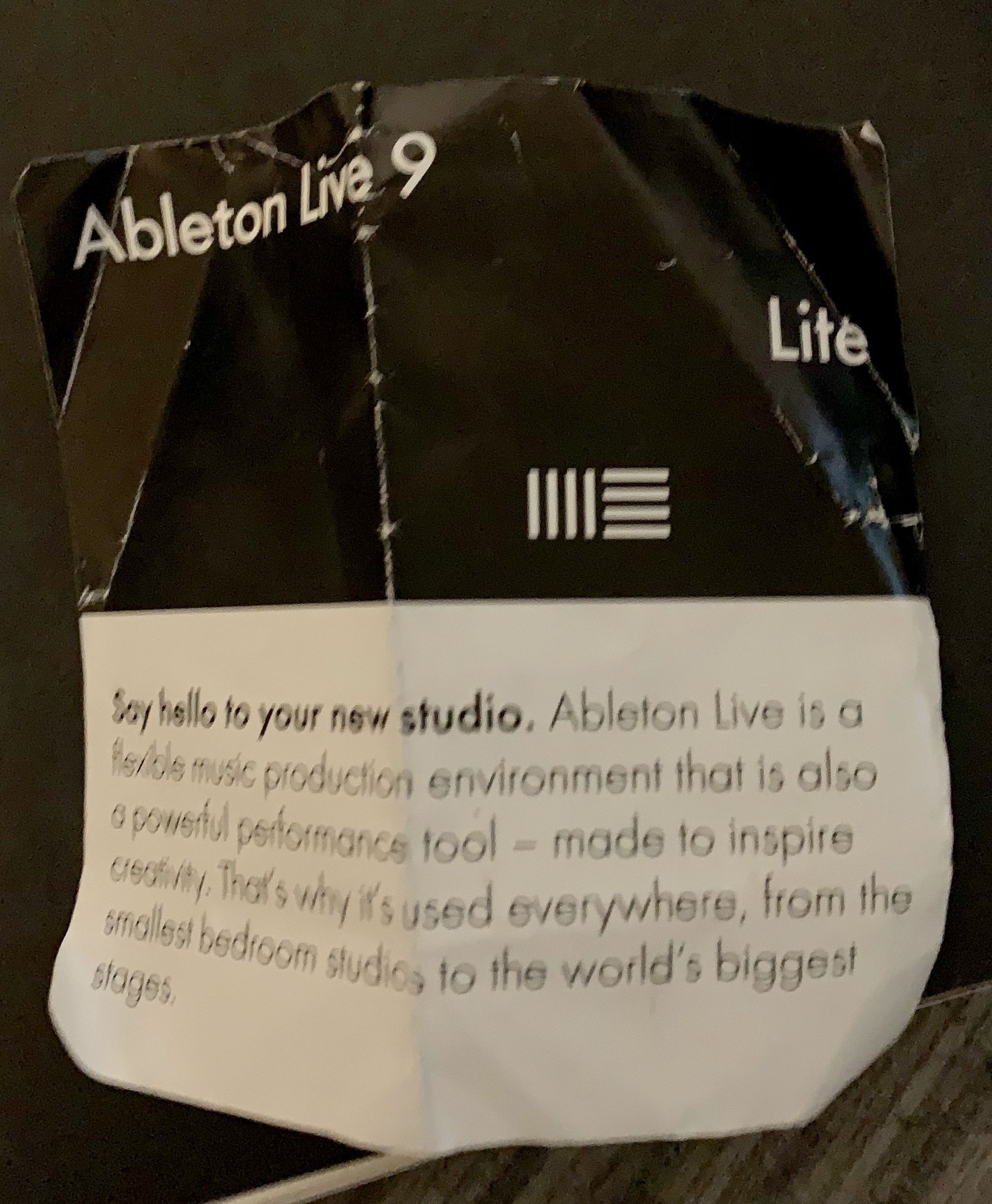 Ableton LIVE 9Lite. Access serial