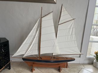 Huge Pond Yacht Model! Almost 4’ Tall!