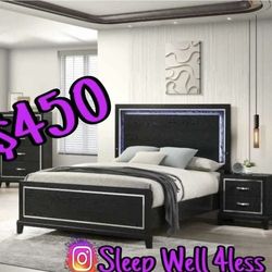 NEW QUEEN BED FRAME AND MATTRESS 