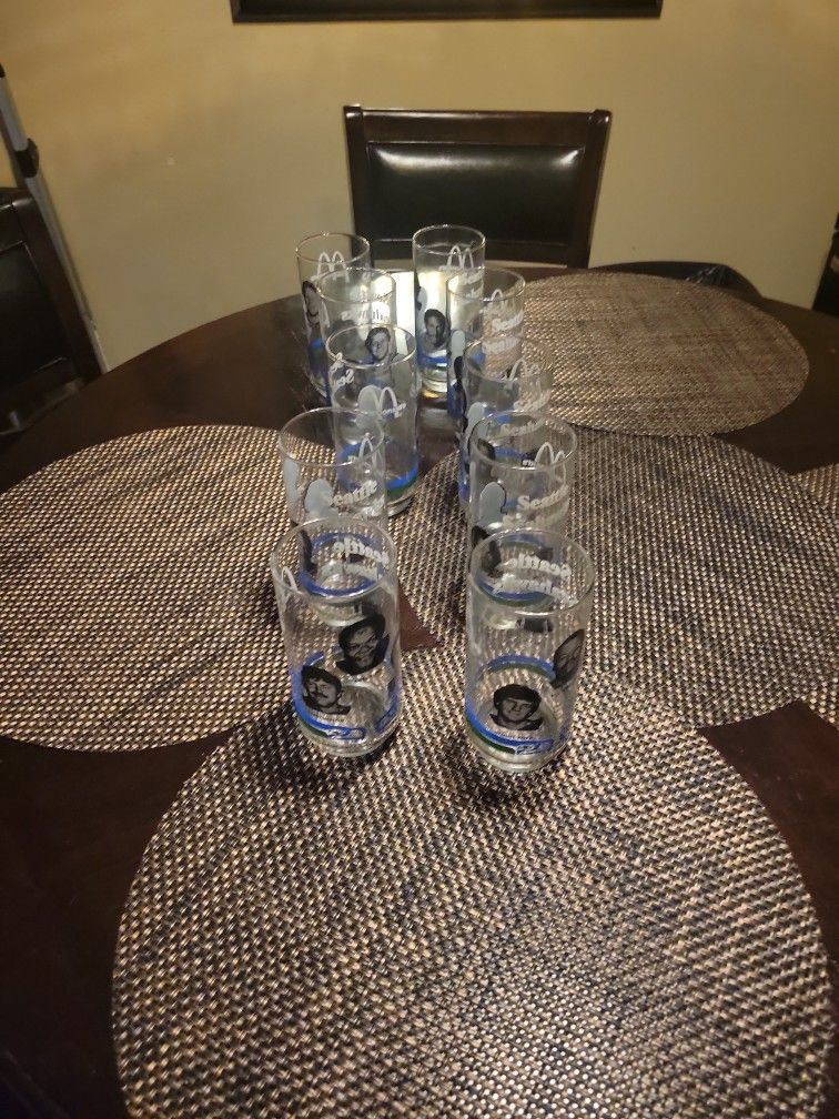 10 Vintage Seahawk McDonald Glasses