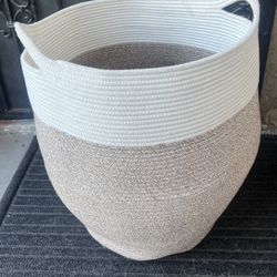 Tall Woven Jute Rope Dirty Clothes Hamper Or For Toys