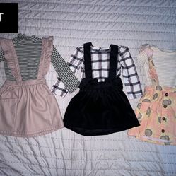 Toddler Girl 2T Overall Skirt Sets