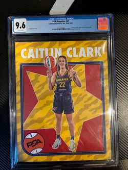 PSA Magazine Caitlin Clark #41 Indiana Fever 2025 WNBA Graded Trading Card 9.6 CGC