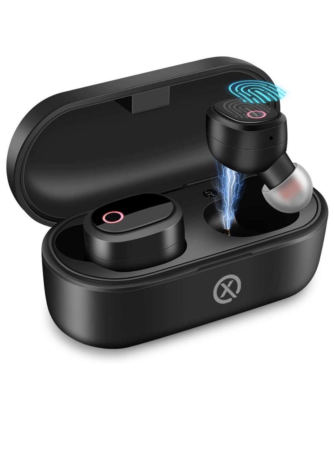 True Wireless Earbuds,Bluetooth 5.0 Headphones Touch Control IPX7 Waterproof TWS Stereo Earphones in-Ear Built-in Mic Headset Premium Sound with Deep