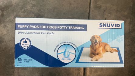 NEW Snuvid 50 Count Puppy Pads 36"x 30"