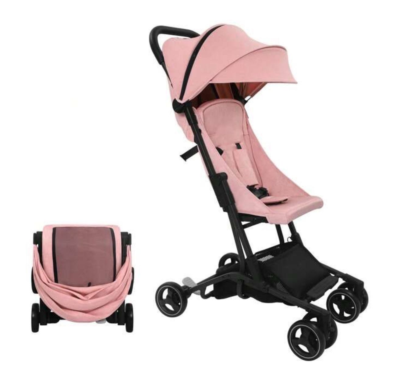 HARPPA Ringo™ Ultra Compact Umbrella Stroller, Lightweight Travel Stroller Easy Fold Adjustable Backrest And 5-Point Harness Safety Infant Stroller