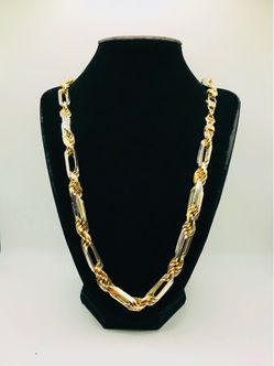 14k SOLID ITALIAN MILANO CHAIN 2 TONE