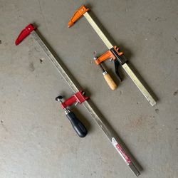 Lot of 2 Adjustable Bar Clamps - Jet and Jorgensen