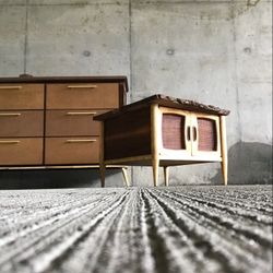 Beautiful Reimagined MCM Lane Side Table With Live Edge Cedar Top From Goby Walnut  ™️