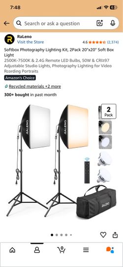 RALENO Professional Photography & Video Lighting Kit – 2-Pack – LIKE NEW!