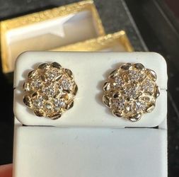 925 sterling sliver nugget earrings