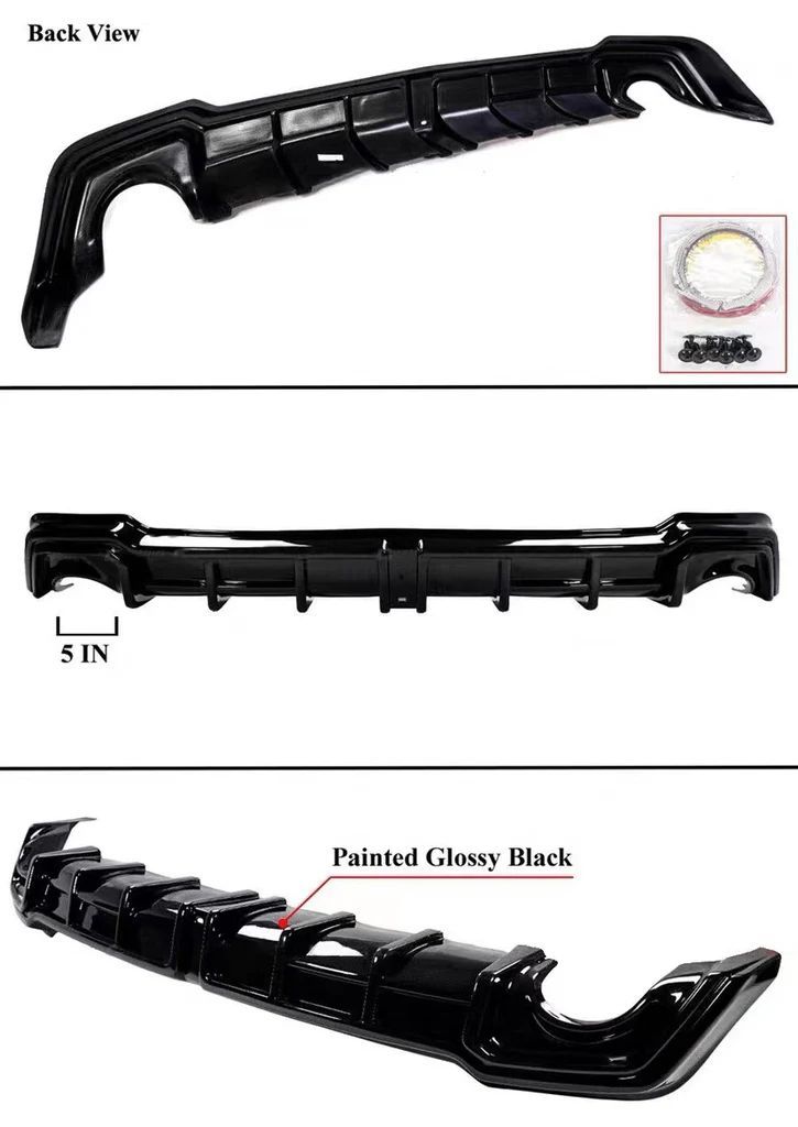 BRAND NEW 2022-2025 HONDA CIVIC SEDAN YOFER V2 PEARL WHITE LED REAR DIFFUSER + CORNER SPATS