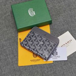 Goyard Matignon Small Zip Around Wallet Navy