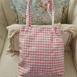 Pink and White Purse