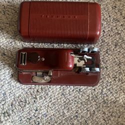 Vtg 1940's Kenmore Bakelite Box Case with Sewing Machine Buttonholer Attachment