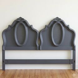 Vintage Blue Plastic Queen Headboard