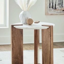 Ashley Isanti Round Marble End Table T652-6