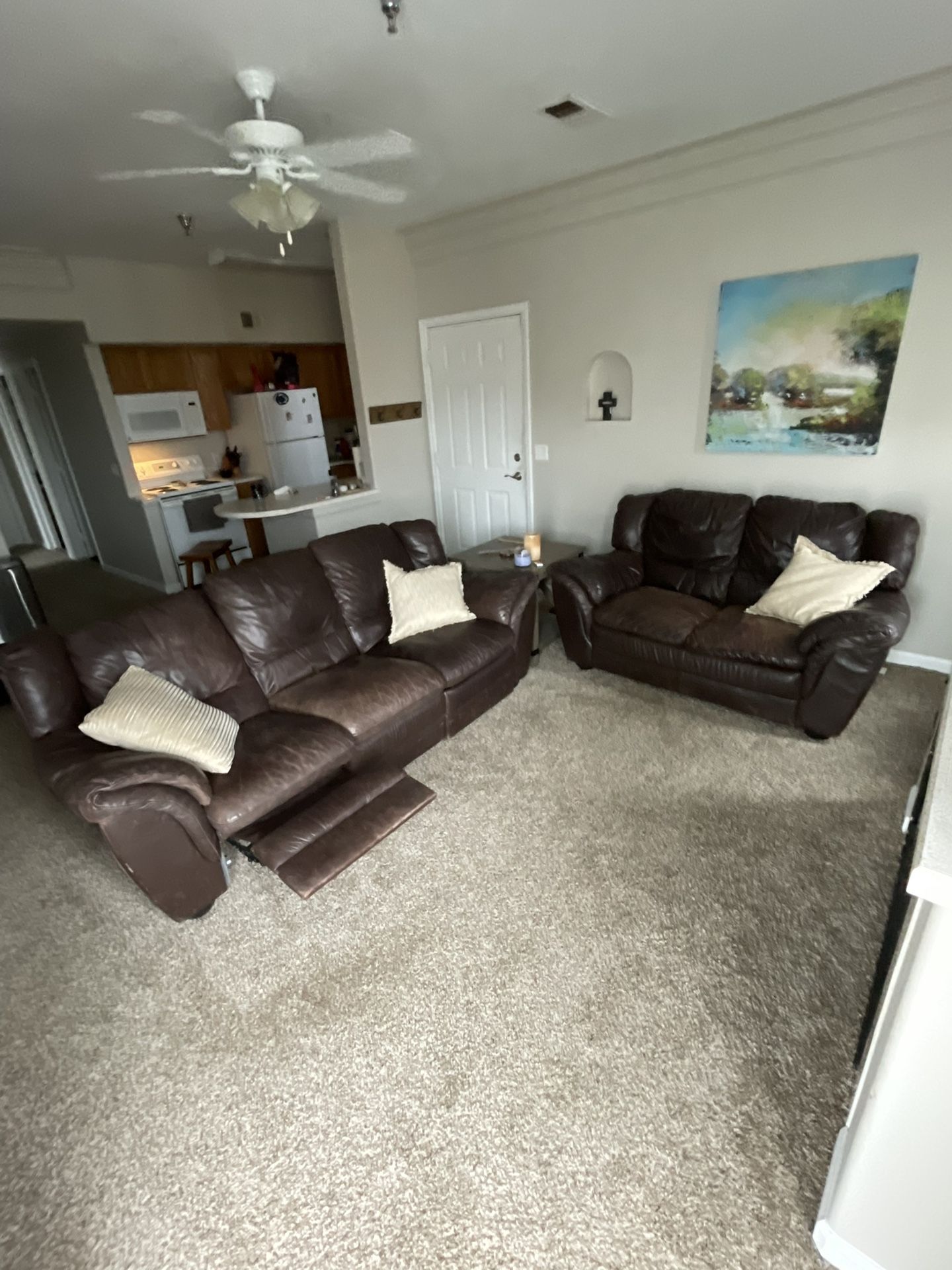 Leather Couches 3-seater And 2 Seater