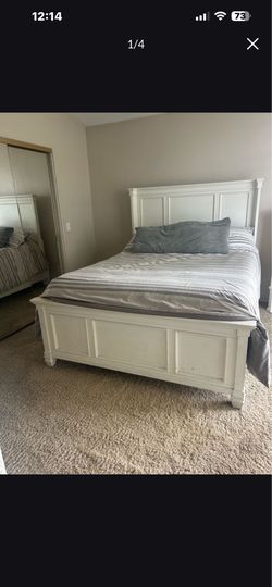 Free queen bed frame and dresser (mattress not included)