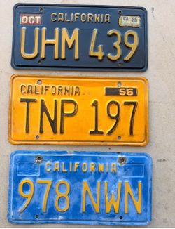 vintage original license plates