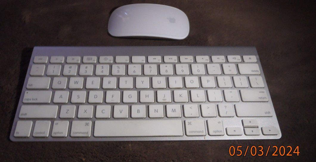 Apple Keyboard and Mouse.