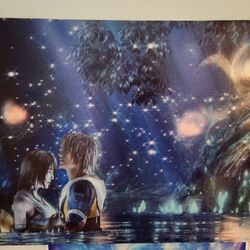 Final Fantasy X Tidus And Yuna Canvas Poster 