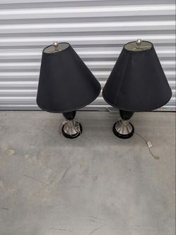 Pair of Black Lamps