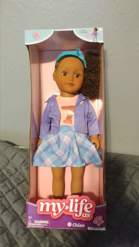 My Life Chloe Dark Skin 18" Doll New In Box