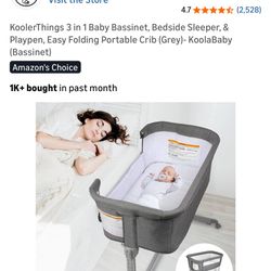 Koola Baby Bedside, Bassinet, And Playpen