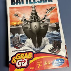 Battleship Grab and Go Game (Travel Size) Grab & Go game is a compact mobile version of the Battleship game Track shots with the red and white pegs Ea
