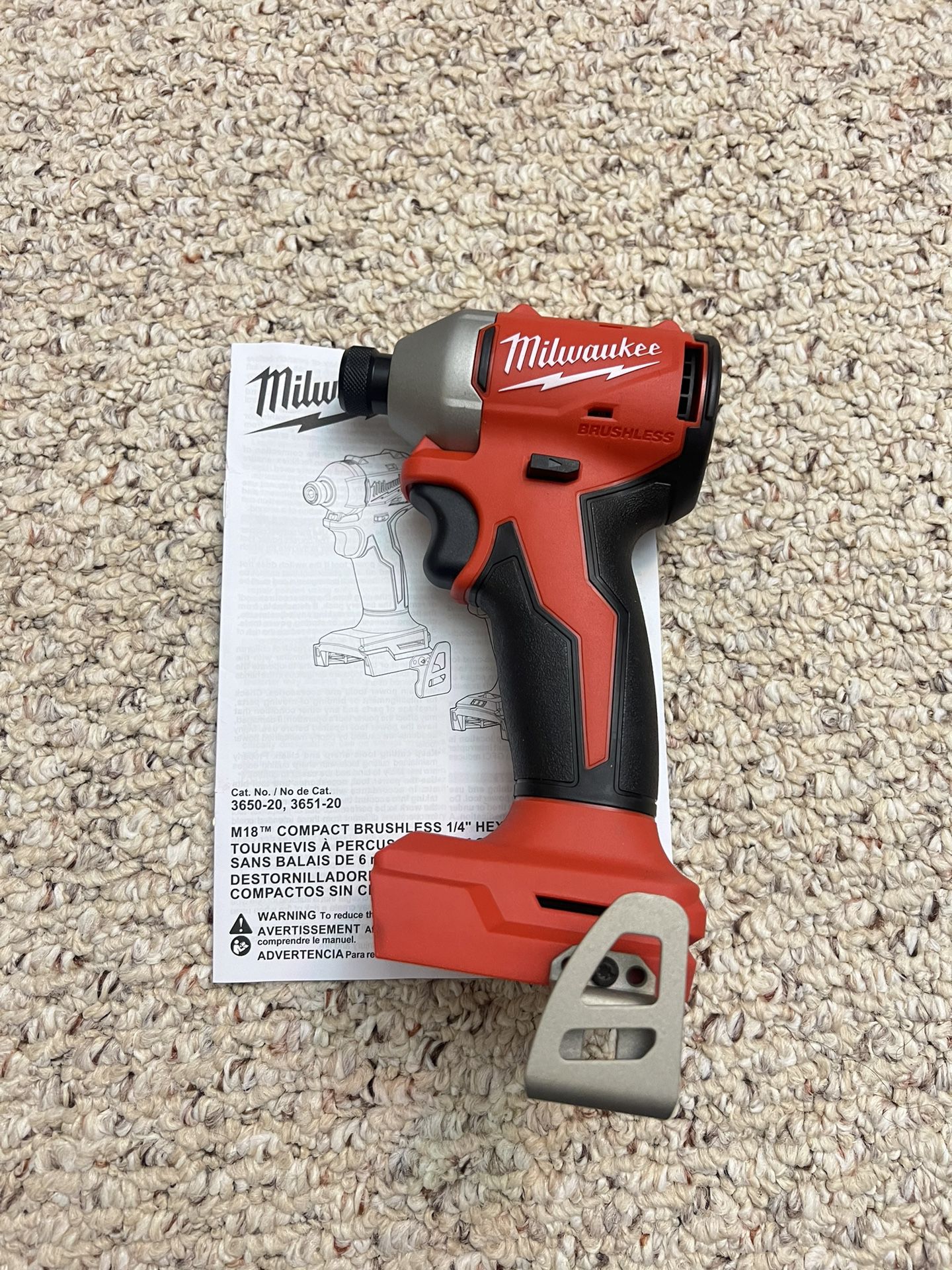*NEW* Milwaukee M18 Compact Brushless 1/4” Impact Driver (Tool Only)
