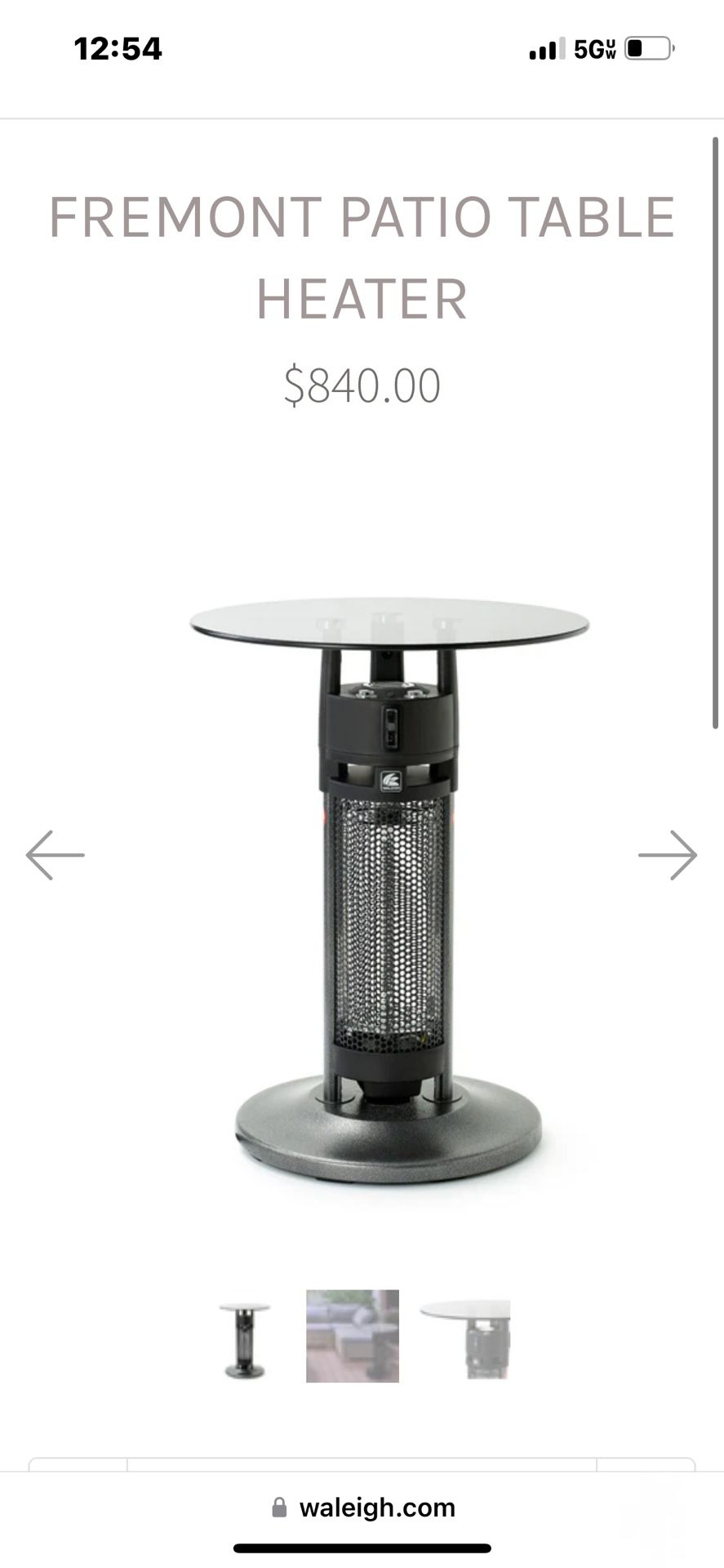 Waleigh Heated Patio Table