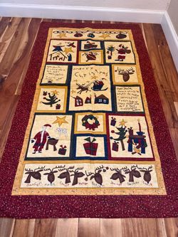 Handmade Christmas Holiday Quilt Wall Hanging