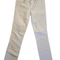 Tory Burch Super Skinny White Denim Designer Jeans Size 28