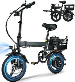 700W Foldble Electric Bike For Adults, 22MPH Max Speed 32 Miles Range Commuter Ebike, 14Inch Compact Frame, 48V 15Ah, Removable Battery, Fits in Car T