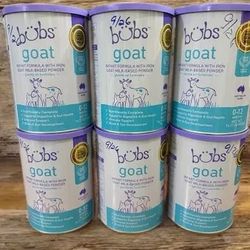 BUBS GOAT INFANT FORMULA WITH IRON GOAT MILK BASED POWDER 
6 CANS AVAILABLE 14.11 OUNCE CANS $25 EACH CAN OR $140 FOR ALL 6 CANS THEY RETAIL FOR $35 E