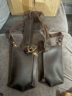 Over the shoulder, cell phone, and wallet holder (genuine leather)