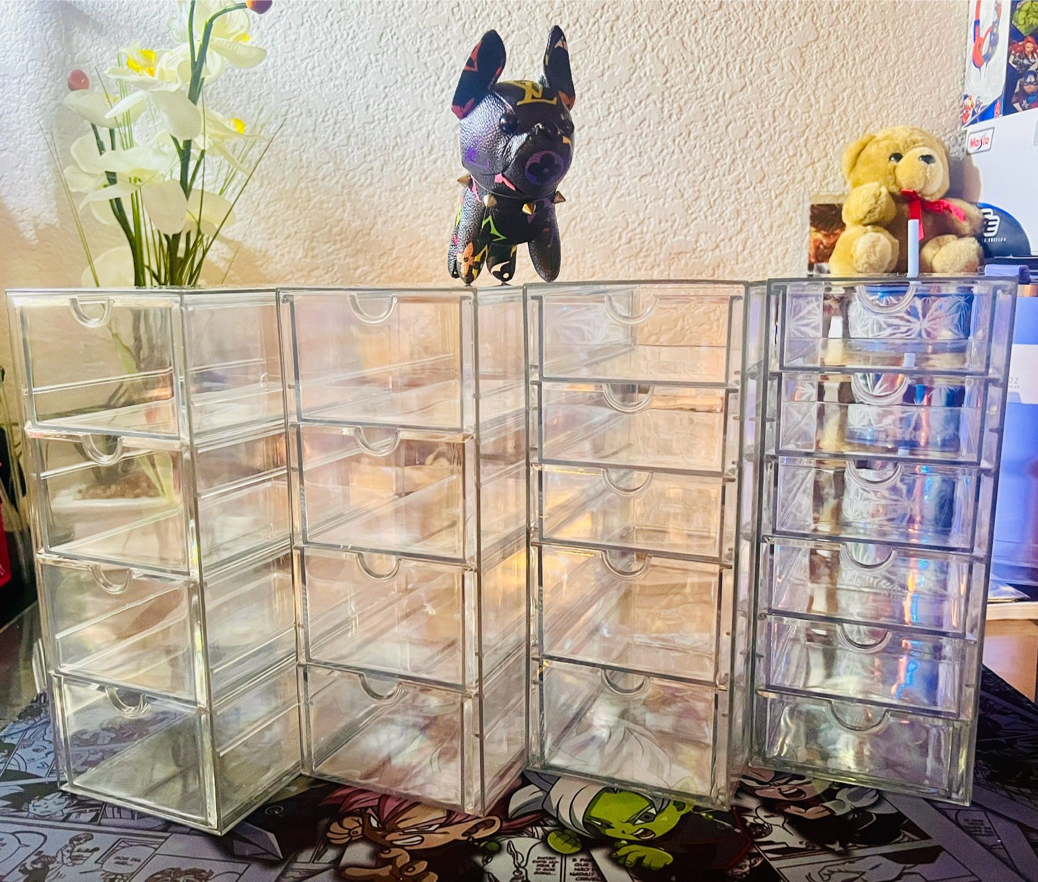 New Small Acrylic Organizer with 6 Drawers Makeup or Office Storage 