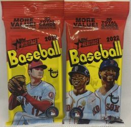 Two 2022 Topps Heritage Baseball Packs