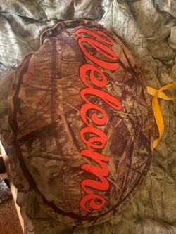 Camo Welcome Door Decoration Oval Sign
