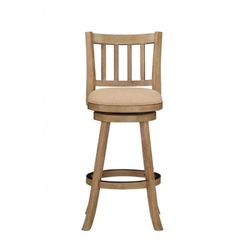 Boraam Sheldon Swivel Barstool 29 inch - Driftwood Wire-Brush and Oatmeal - 76429