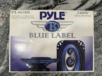Pyle Blue Label PL463BL 4”x6” 3-Way Triaxial Car Speakers 240W Max – One Pair
