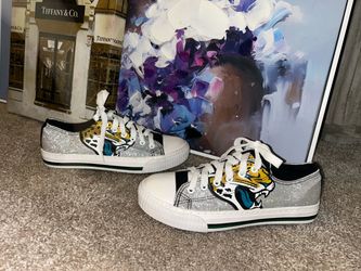 Foco “Jacksonville Jaguars” Womens Glitter Low Top Canvas size 9